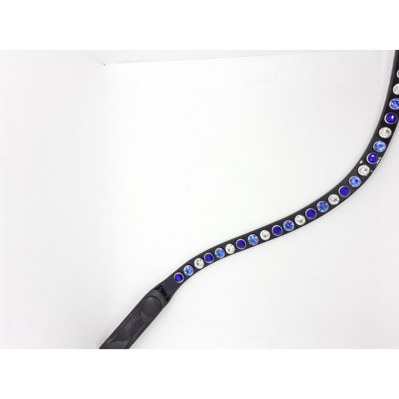 Frontriem saphir-lichtblauw-crystal