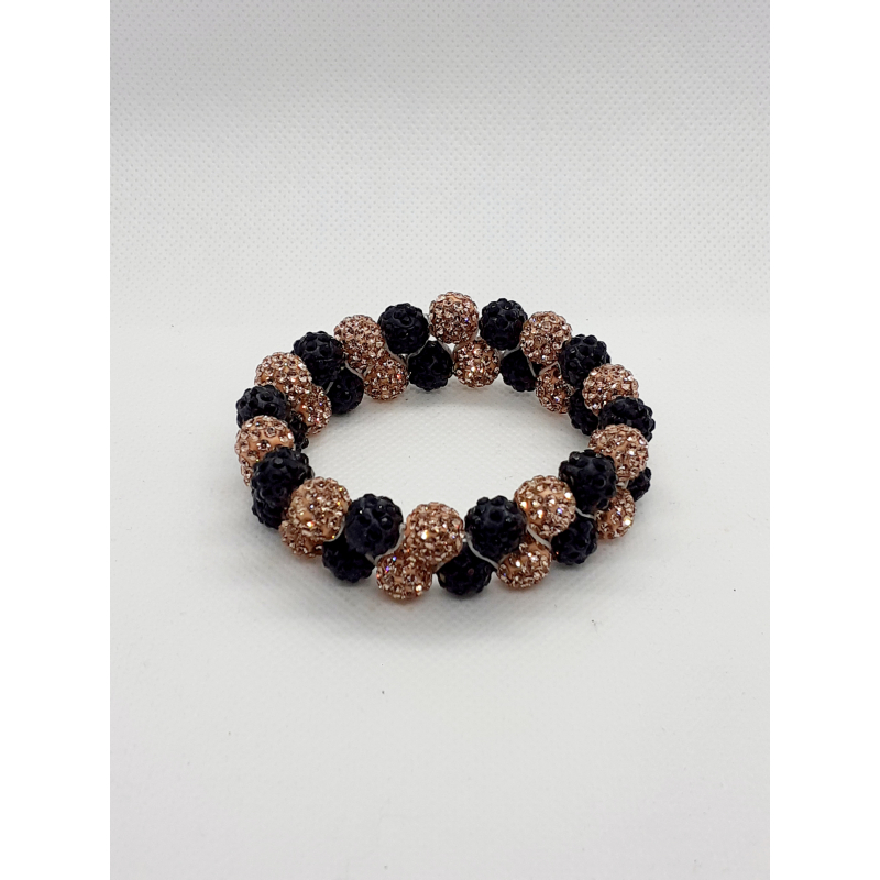 Knotband zwart rozé-goud 