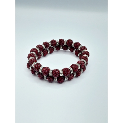 Knotband strass bordeaux 