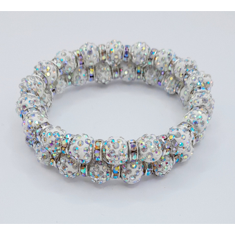 Knotband strass crystal AB