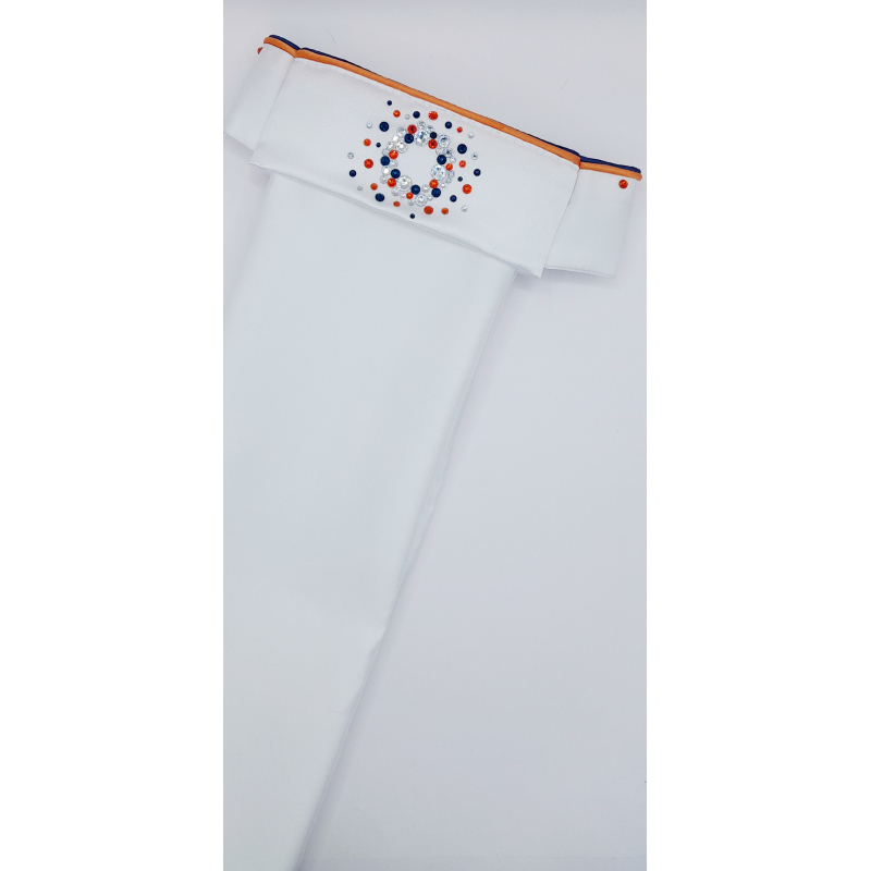 Plastron montana blauw oranje "Poseidon"