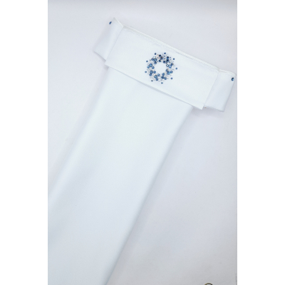 Plastron blauw "Iris" 