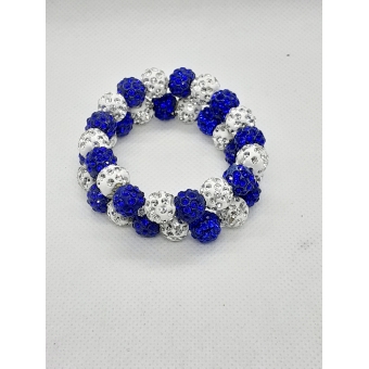 Knotband blauw-wit