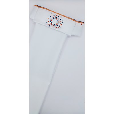 Plastron montana blauw oranje "Poseidon"