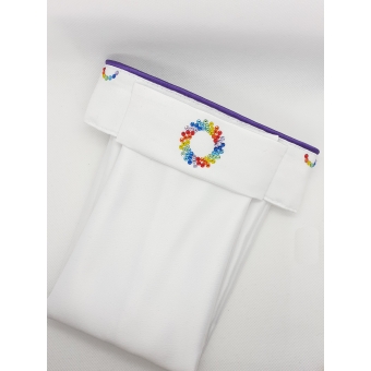 Plastron Kind paars "Iris"