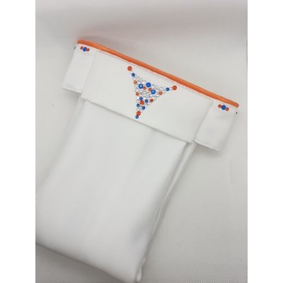 Plastron Kind oranje blauw "Athena"